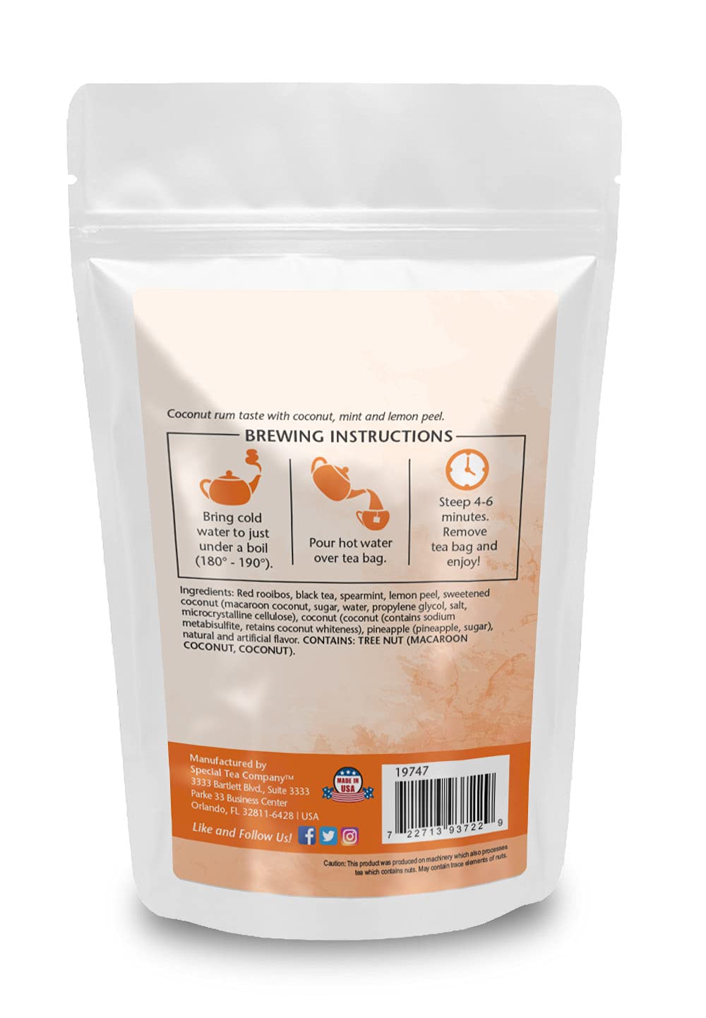 SpecialTea Company Mojito Rooibos Tea - 20 Tea Bags | Herbal Infusion with Mint & Lime | Perfect for Relaxation, Afternoon Tea & Mocktails