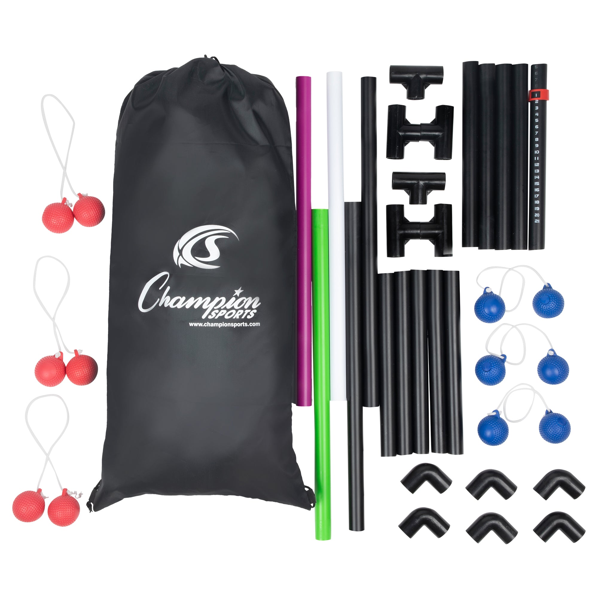 Champion Sports Ladder Ball Game Set - Outdoor Toss Game for Backyard, Beach & Tailgating - Fun Lawn Games for Adults, Kids & Family Gatherings