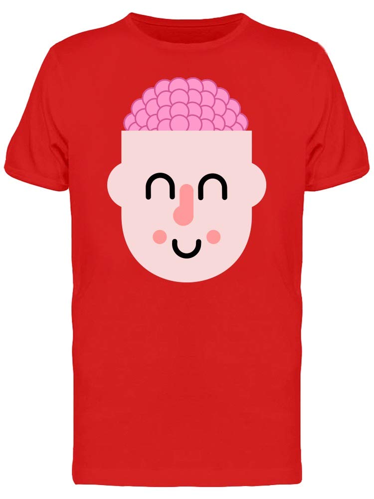 Funny Cartoon Brain Tee for Men - Cool Graphic T-Shirt for Casual Wear & Gifts