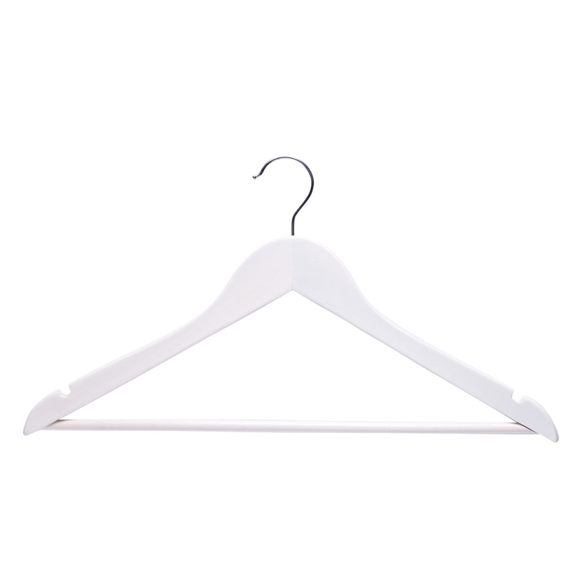 Premium Wooden Clothes Hangers Set of 4 - White for Wardrobe & Closet Organization - Perfect for Dresses, Coats, and Delicate Garments