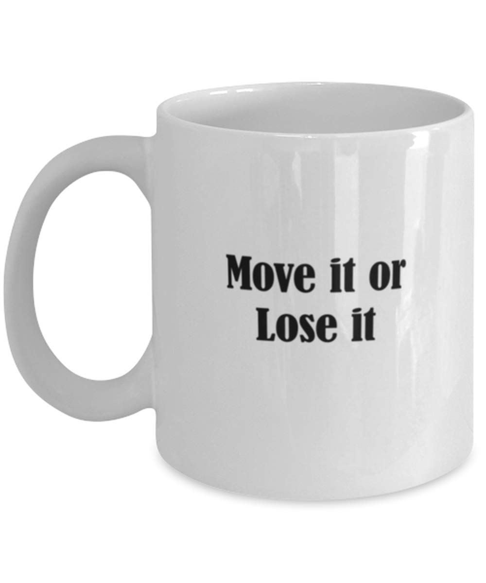 11oz White Gym Coffee Mug - Workout & Fitness Motivational Travel Tumbler - Perfect for Gym, Home, and Office Use