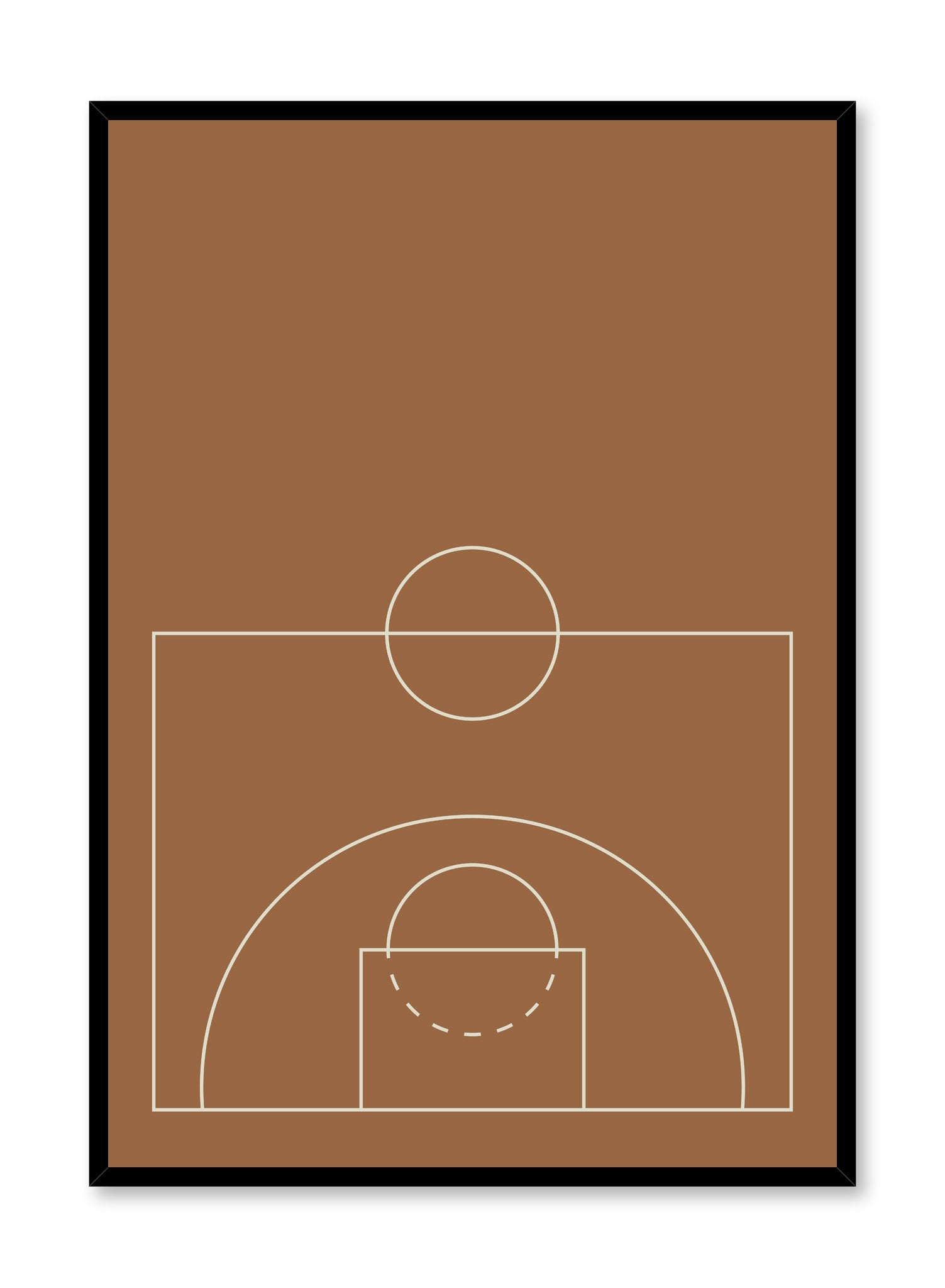 Courtside Basketball Poster - Premium Sports Wall Art for Home, Office & Gym Decor - Perfect for Fans & Players