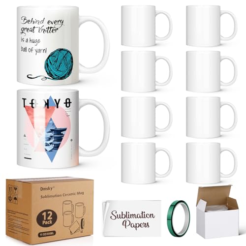 White Mugs-12P