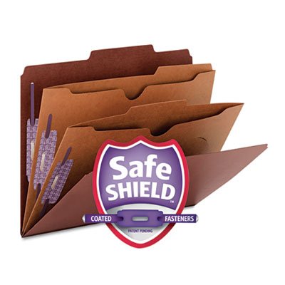 Smead Letter Size 2-Pocket Dividers Folders with Pockets, 10-Pack, Red - Perfect for Office Organization, School Supplies, and Document Filing