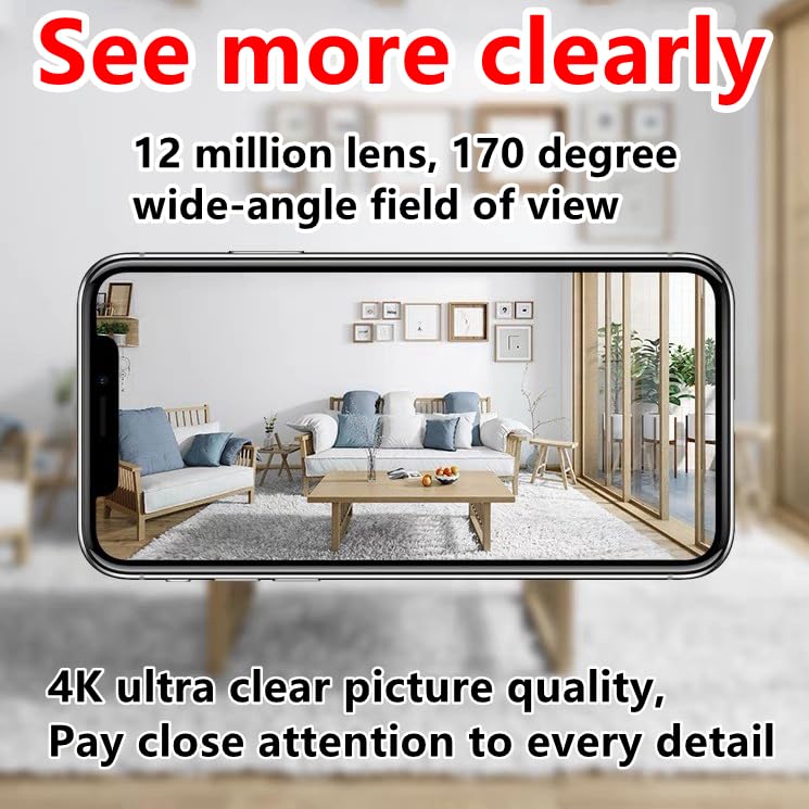 1080P Wireless WiFi Security Camera Indoor Outdoor - Smart Home Surveillance with Mobile App for Baby, House, Office & Car - No WiFi Needed for Remote Monitoring