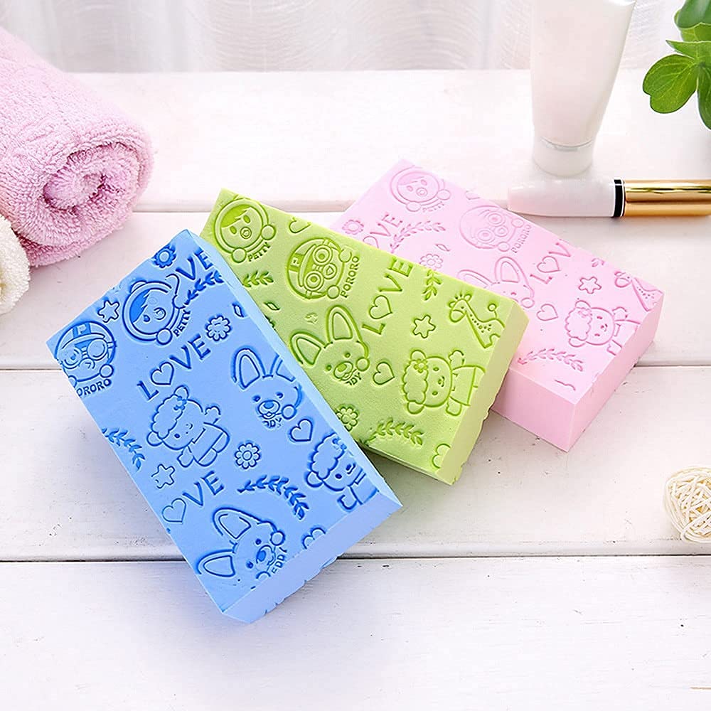 BOTIST Soft Exfoliating Sponge - Gentle Dead Skin Remover for Body & Face - Bath & Shower Scrubber for Women & Men - Pack of 1 (Multicolor) - Perfect for Daily Skincare Routine & Spa-Like Exfoliation at Home
