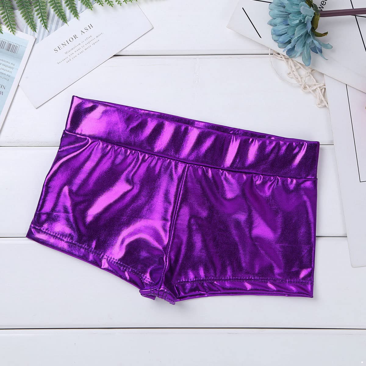 Girls Dance Outfit Set - Sparkly Sequin Crop Top & Shiny Metallic Shorts for Hip Hop, Jazz, Ballet | Kids Performance Costume for Dance Class, Competition & Streetwear Fashion