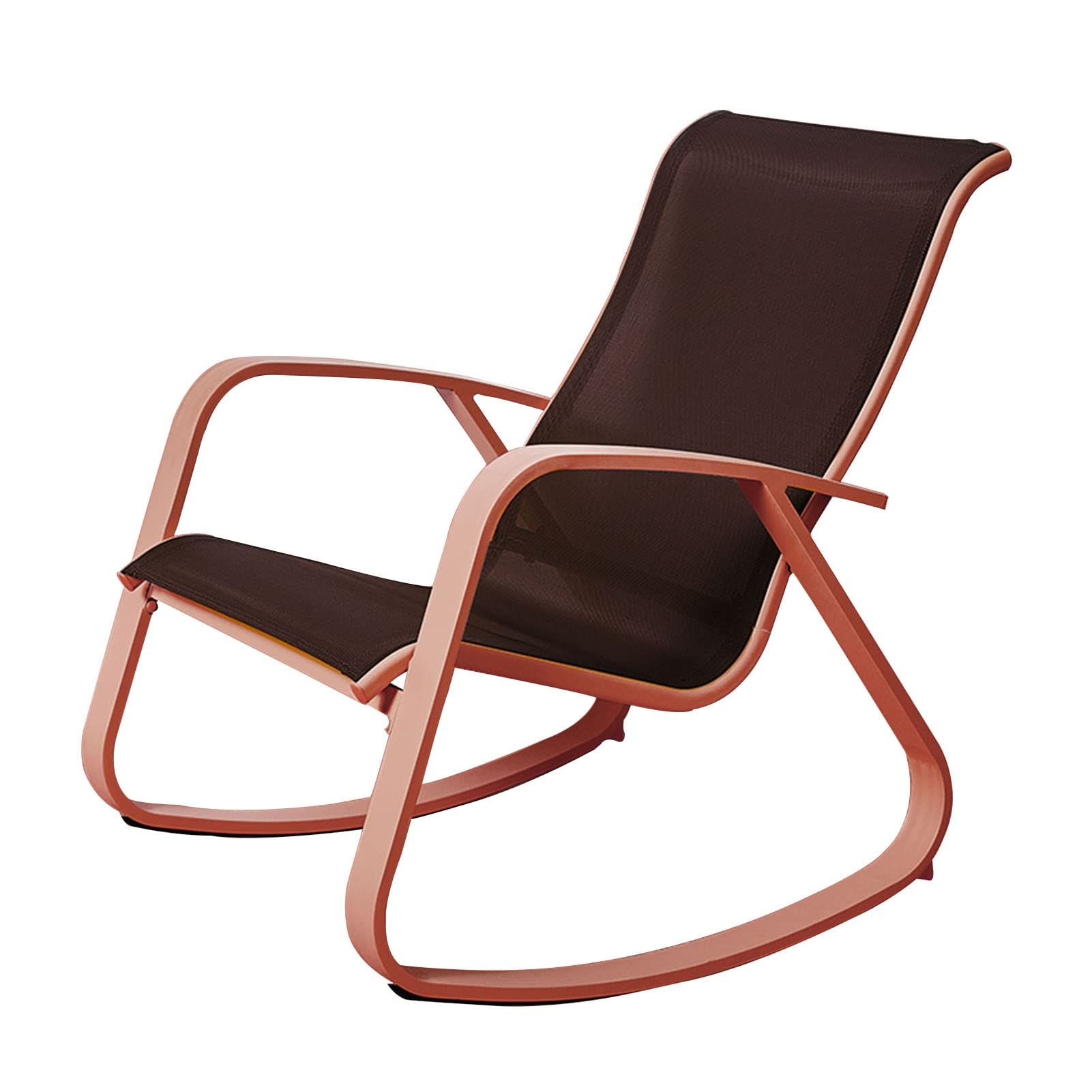 Premium Outdoor Textilene Rocking Chair - Lightweight Aluminum Alloy Zero Gravity Patio Chair with Padded Armrest & Cushion - Perfect for Garden, Porch, Balcony & Backyard Relaxation (4 Styles Available) - Ideal for Sunbathing, Reading & Outdoor Lounging