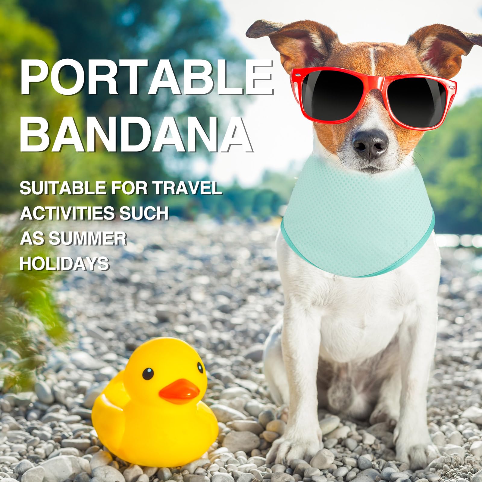 3 Pack Dog Cooling Bandana - Breathable Ice Pet Bandana for Hot Weather, Heat Dissipation Dog Neck Cooler Collar for Summer, Calming Triangle Scarf for Dogs & Cats (Green) - Perfect for Outdoor Walks, Beach Trips & Hot Summer Days