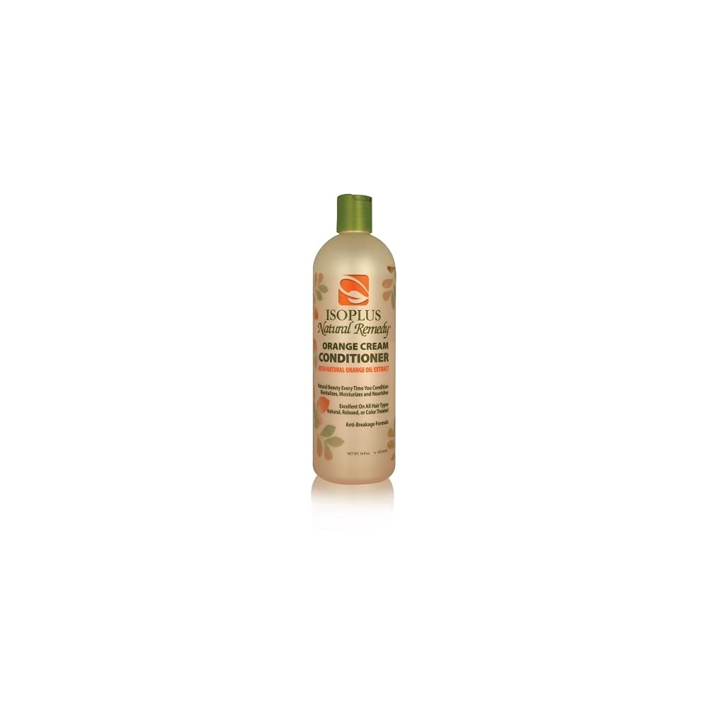 Isoplus Natural Remedy Orange Conditioner 16 Oz - Hydrating & Nourishing Hair Treatment for Dry & Damaged Hair - Perfect for Daily Use & Salon-Quality Results at Home