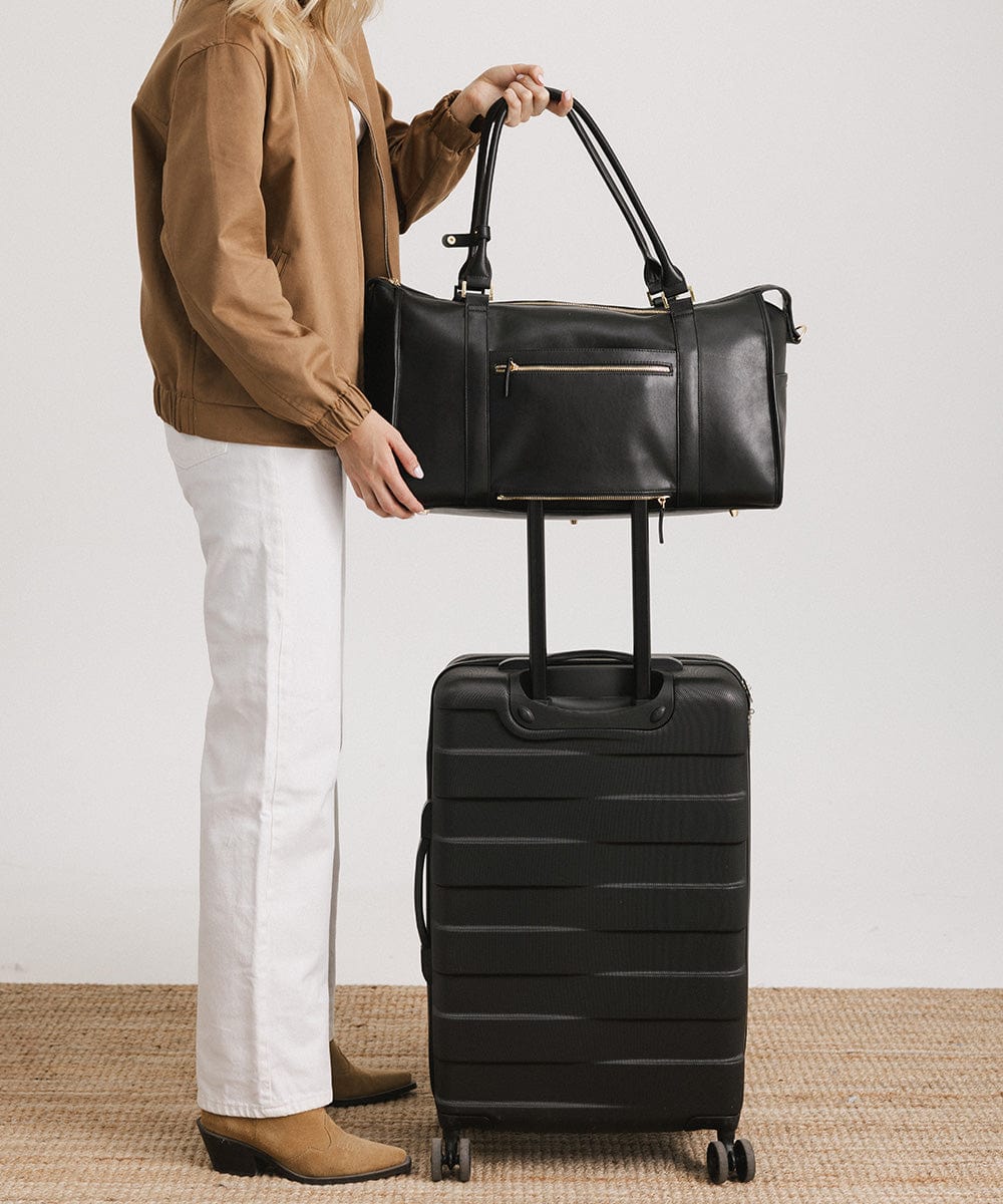 Atlas Weekender Bag - Vegan Leather Duffle for Travel, Gym & Hospital | Stylish & Spacious Carry-On for Women & Men | Perfect for Overnight Trips, Workouts & Maternity Stay