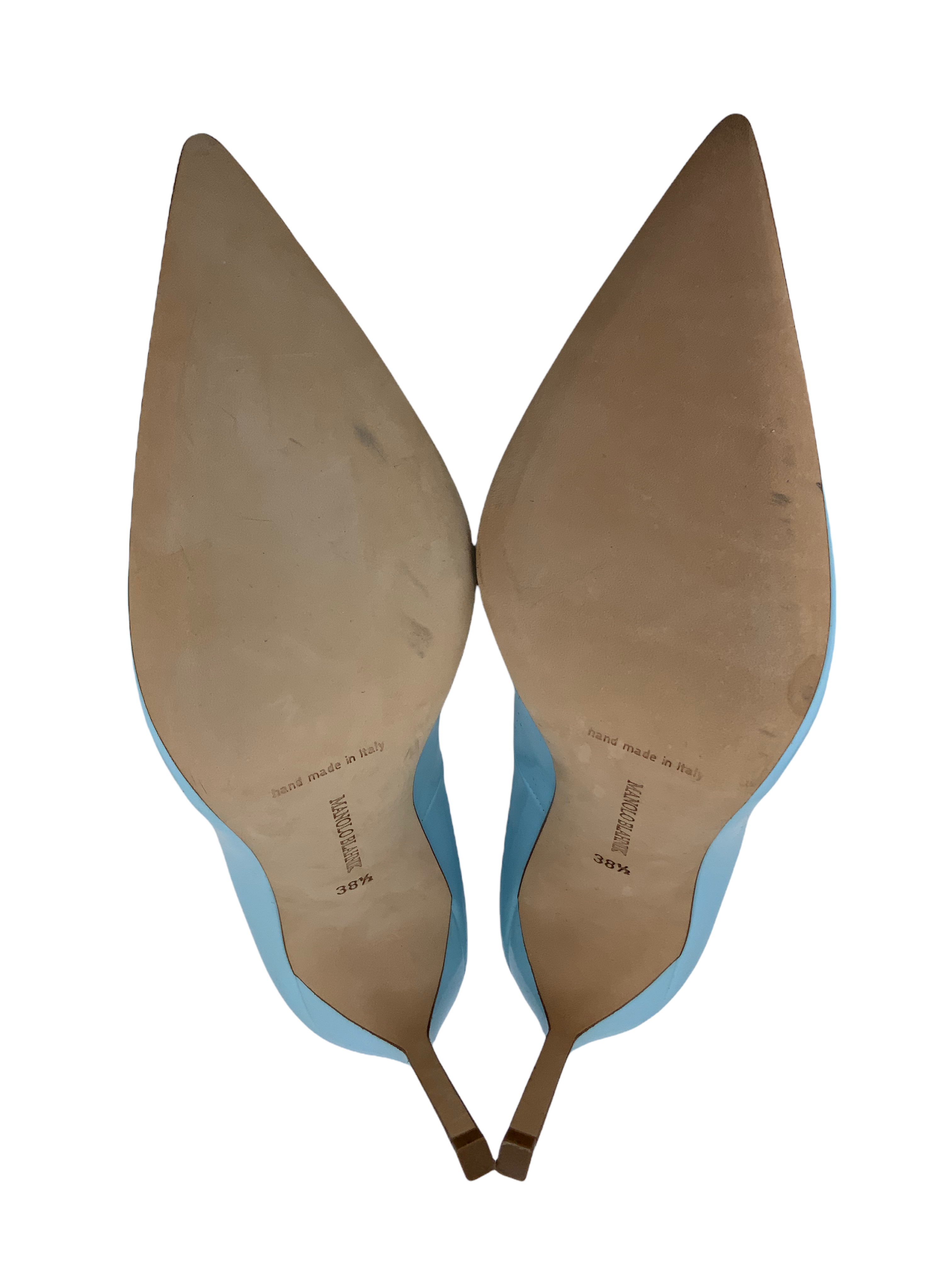Manolo Blahnik BB Patent Leather Pointed Toe Pumps - Women's Size 8.5 US (38.5 EU) - Classic High Heel Dress Shoes for Wedding, Party & Evening Wear