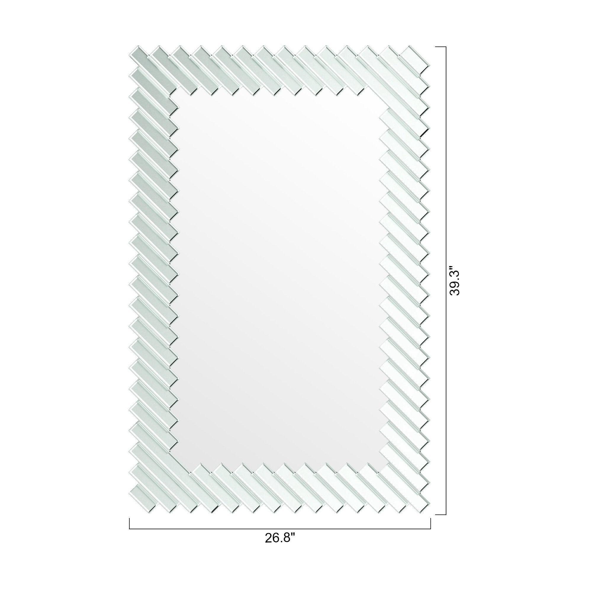 Modern Rectangle Framed Wall Mirror - Elegant Home Decor for Living Room, Bedroom & Entryway - Perfect for Adding Style and Space to Any Room