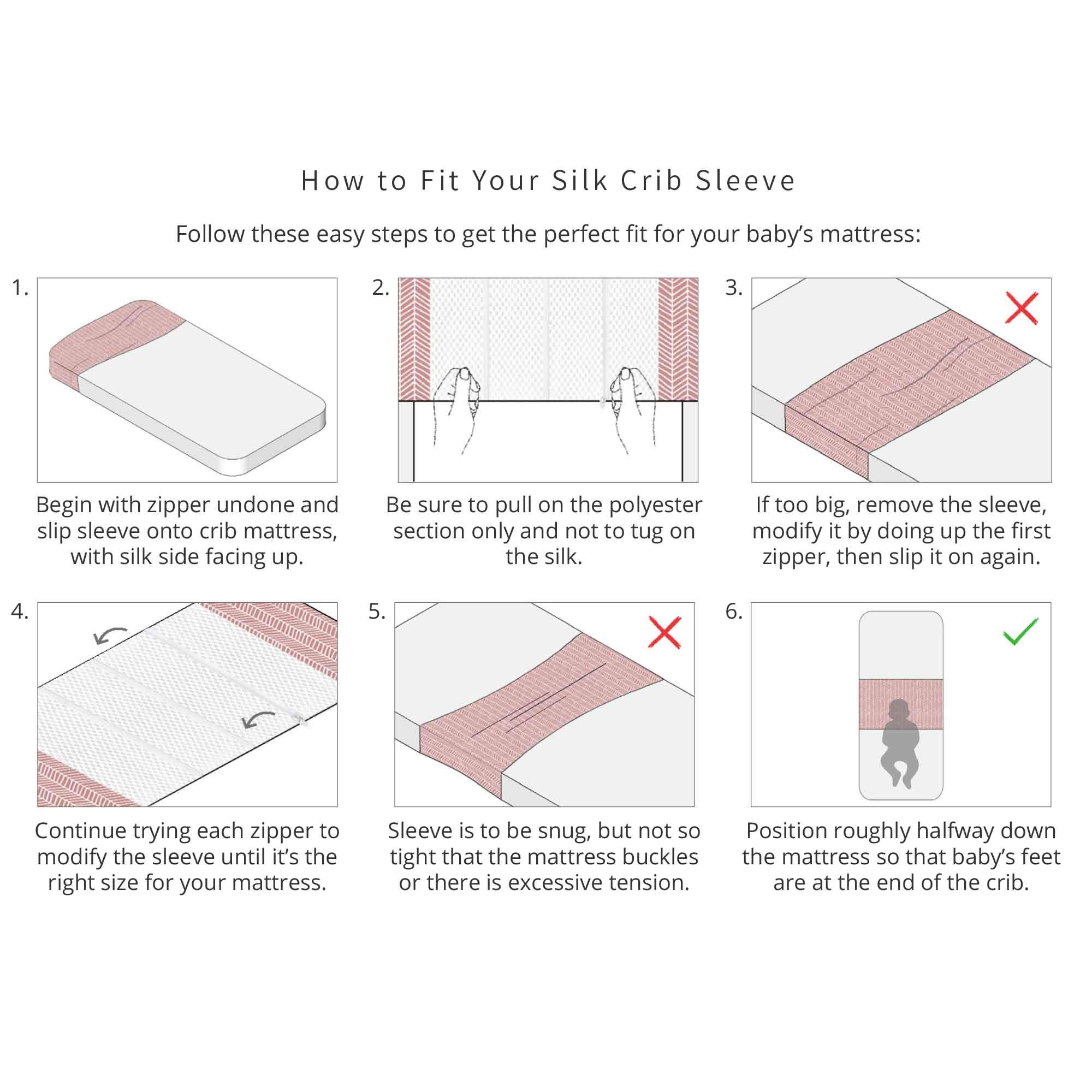 2-Pack Premium 25 Momme Mulberry Silk Baby Sleeves Set - Bassinet & Crib Sleeves for Hair Loss Prevention | SIDS Safe Ivory Silk Bedding | Gentle on Newborn Skin | Perfect for Nursery, Baby Showers & New Parents Gifts