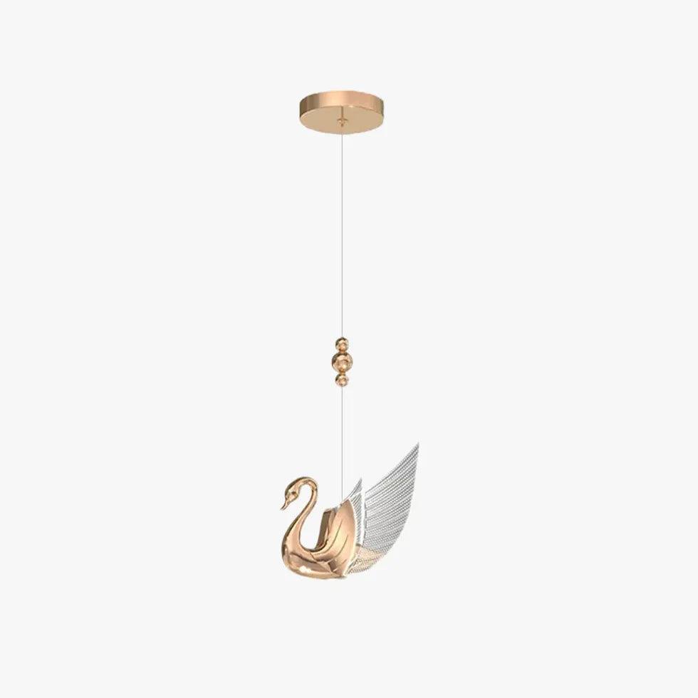 Modern Swan-Shaped Pendant Light for Bedroom - Minimalist Ceiling Lighting Fixture for Contemporary Home Decor, Living Room & Dining Area