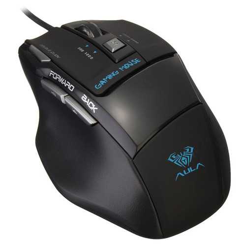 AULA Killing Soul Ice Crystal Version 7D 2000 DPI Adjustable Wired Gaming Mouse - RGB Lighting Ergonomic Design for PC Gaming & Office Work