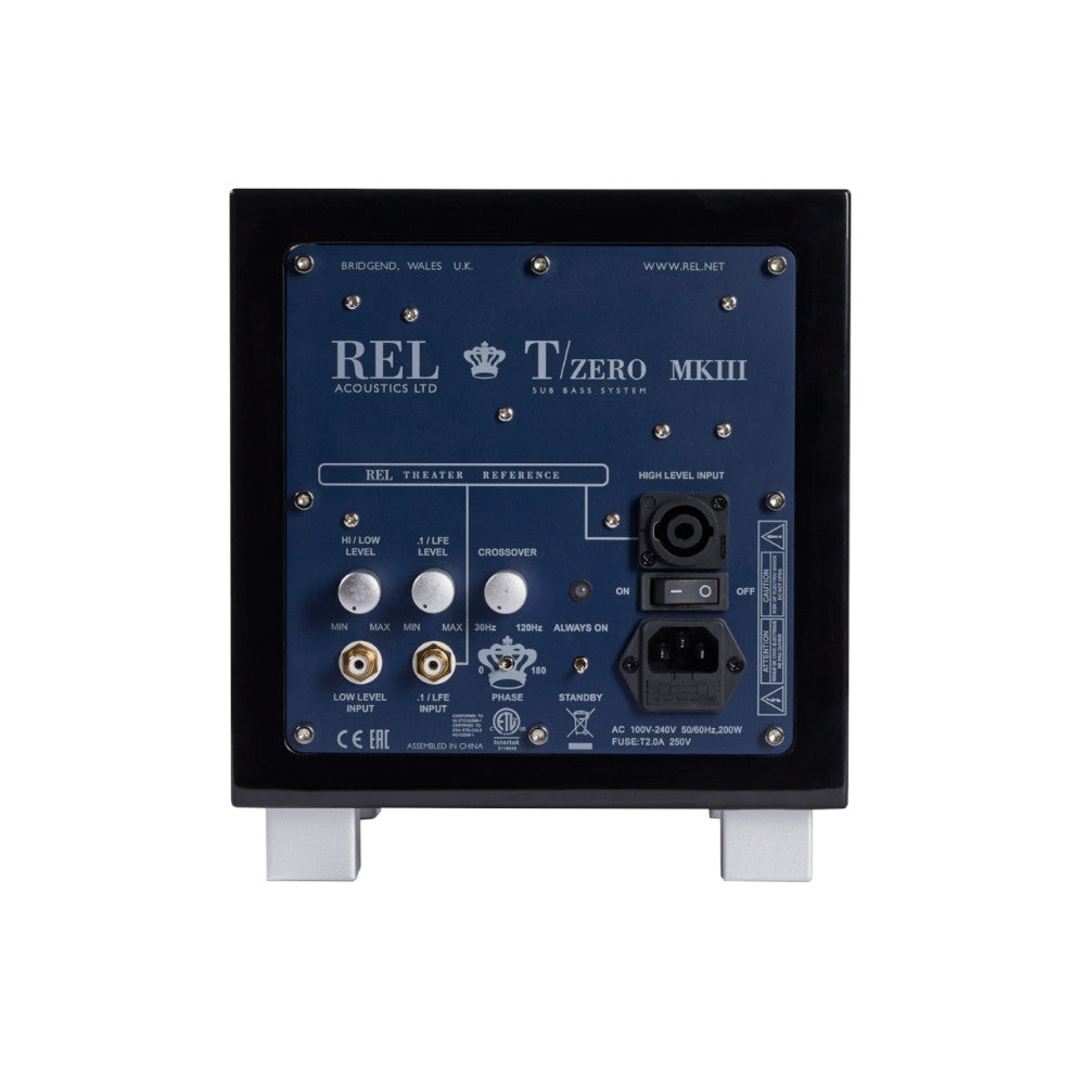 REL Tzero MKIII Subwoofer - High-Performance Compact Subwoofer for Home Theater & Music - Perfect for Small Rooms & Audiophile Setups
