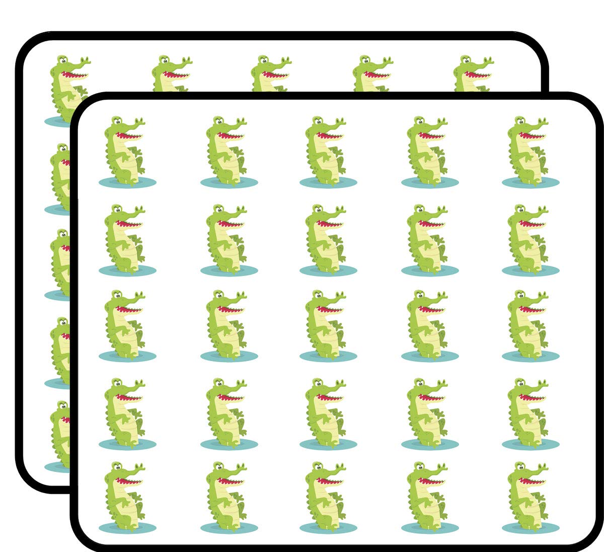 50 PCs Cute Zoo Animal Cartoon Alligator Stickers - 1 Inch Waterproof Vinyl Decals for Kids Nursery, Laptop, Notebook, Phone - Perfect for School Supplies, Scrapbooking & DIY Crafts