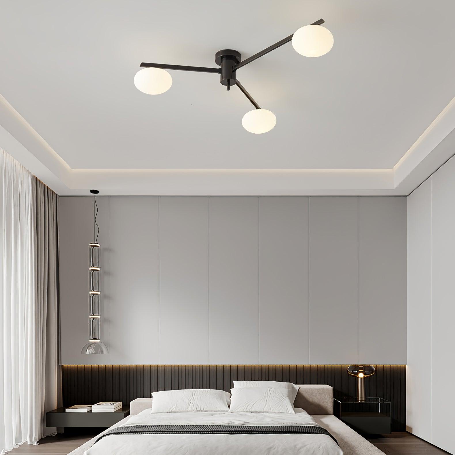 Modern Jasper Ceiling Light Fixture - Energy Efficient LED Flush Mount for Living Room, Bedroom & Kitchen - Dimmable Indoor Lighting for Home & Office