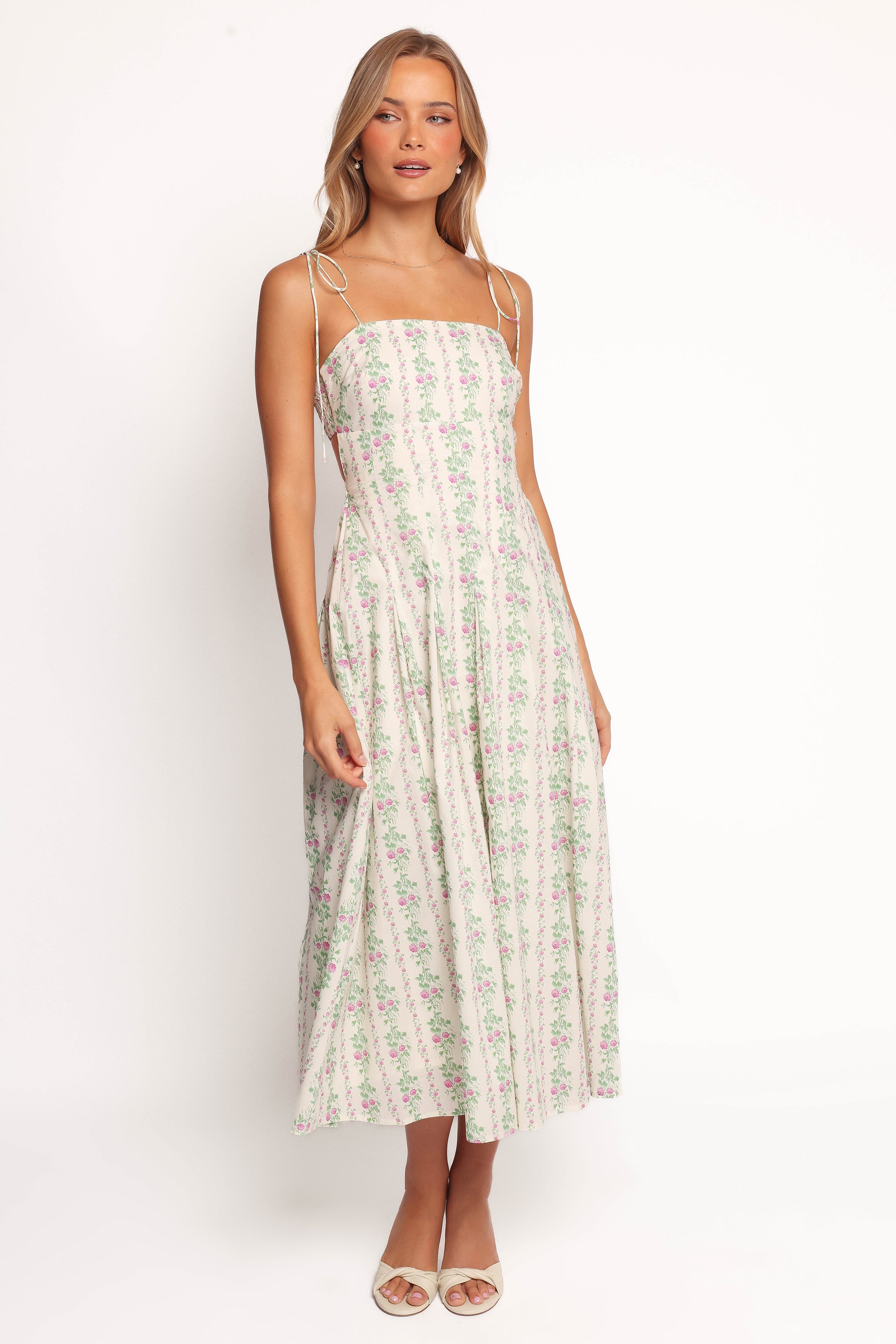 Emory Maxi Dress for Women - Elegant Cream Long Summer Dress with Flowy Skirt | Perfect for Beach, Vacation, and Casual Outings