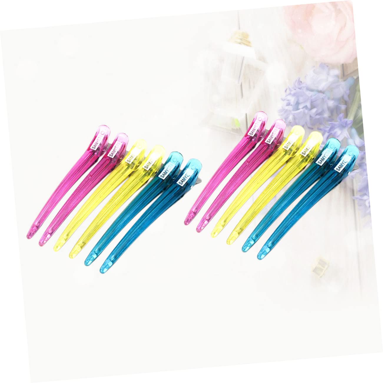 FOMIYES 12-Piece Crystal Hair Clips Set for Women & Girls - Professional Sectioning Hair Dressing Clips for Salon, Barber Shop & Home Styling - Perfect for Hair Styling, Braiding & Updos