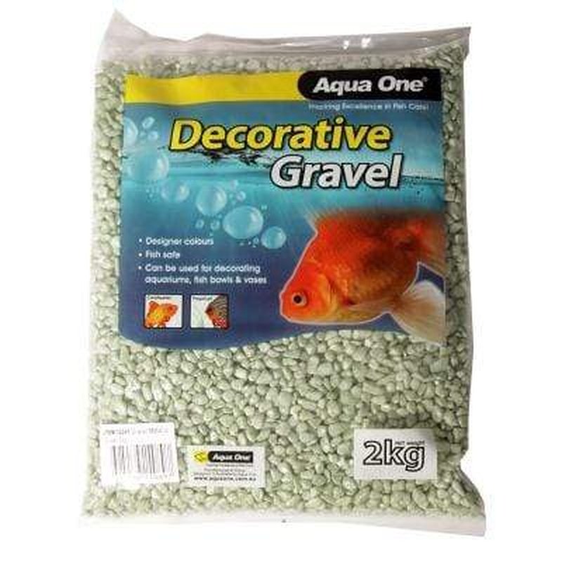 Aqua One Gravel Metallic Silver 2kg - Premium Fish Tank Substrate for Freshwater & Saltwater Aquariums | Perfect for Aquascaping, Betta Fish Tanks & Decorative Landscaping