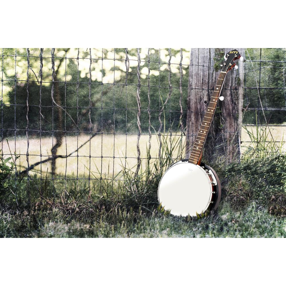 5 String Banjo with White Jade Tuning Pegs - Professional Quality for Bluegrass, Folk & Country Music Performances