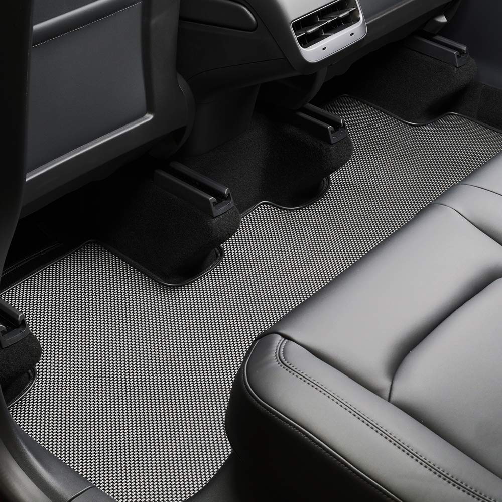 Premium 7-Seat Tesla Model Y Floor Mats (2022 Long Range) - All-Weather Waterproof Car Mats - Lightweight & Odorless - Made in USA - 3-Piece Set - Perfect for Road Trips, Daily Commutes & Family Adventures