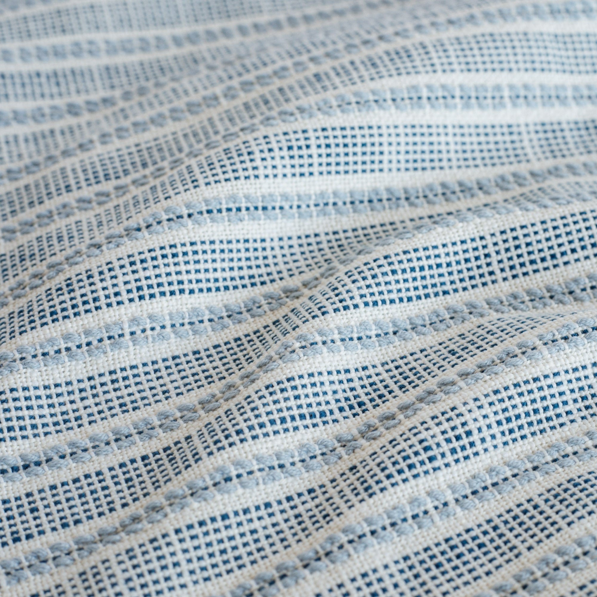 Amalfi Stripe InsideOut Fabric - Indigo Blue Cotton Blend for DIY Upholstery, Home Decor & Fashion Projects | Perfect for Curtains, Pillows & Clothing