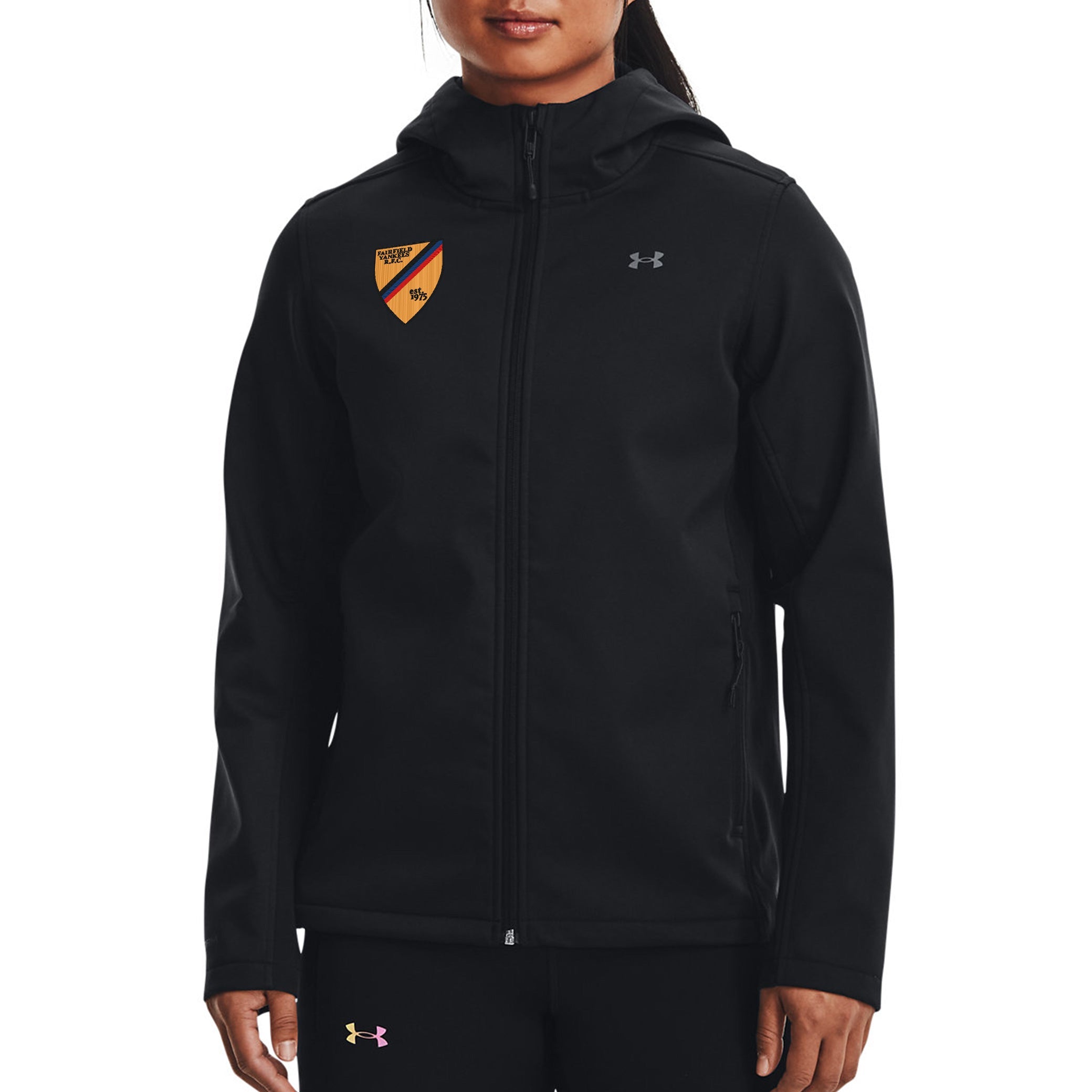 Fairfield Yankees RFC UA Women's CGI Hooded Jacket - Lightweight Waterproof Windbreaker for Outdoor Sports & Casual Wear