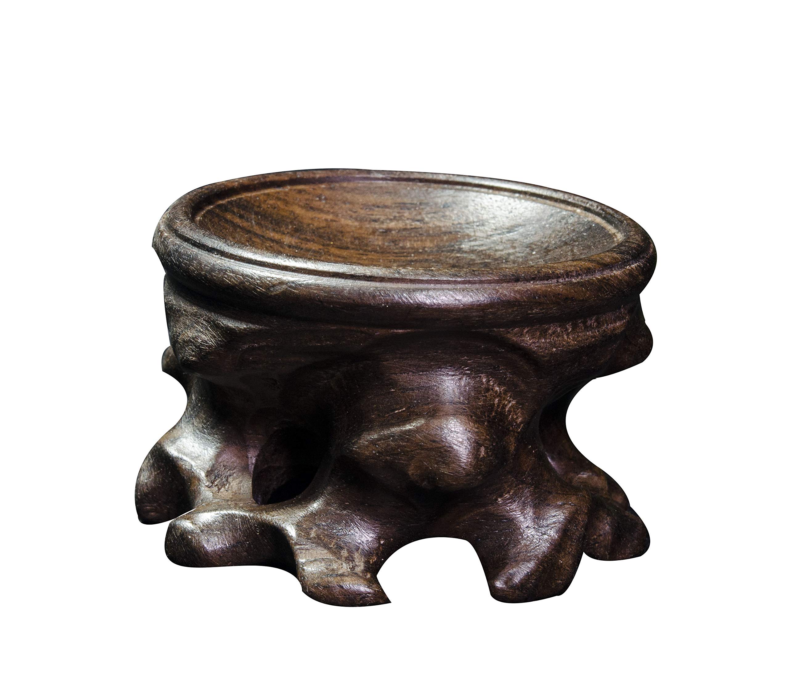Natural Wooden Stand for Crystal Sphere Quartz Ball Orb Holder - Hollow Wood Base for Displaying Globe Stone Decor, Egg Shape (1PC) - Perfect for Home Decor, Meditation Spaces & Feng Shui Arrangements