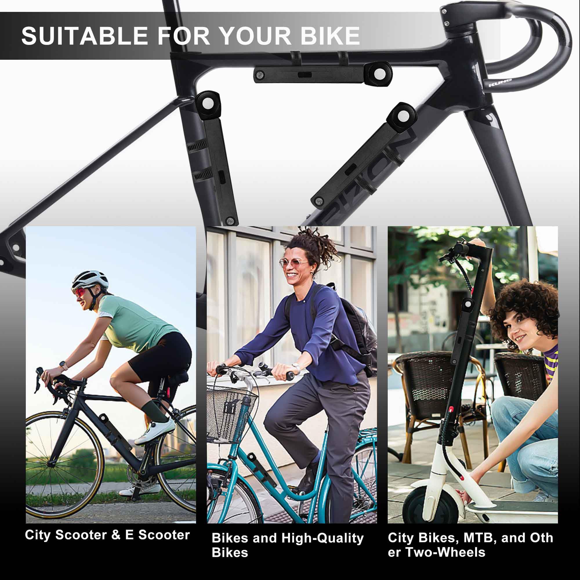 Heavy Duty 4 Digit Combination Bike Lock with Mounting Bracket - 2.95 Ft Folding Bicycle Lock for Mountain Bike, Road Bike, Electric Scooter, Ebike & Motorcycle - Secure Parking, Commuting & Outdoor Adventures