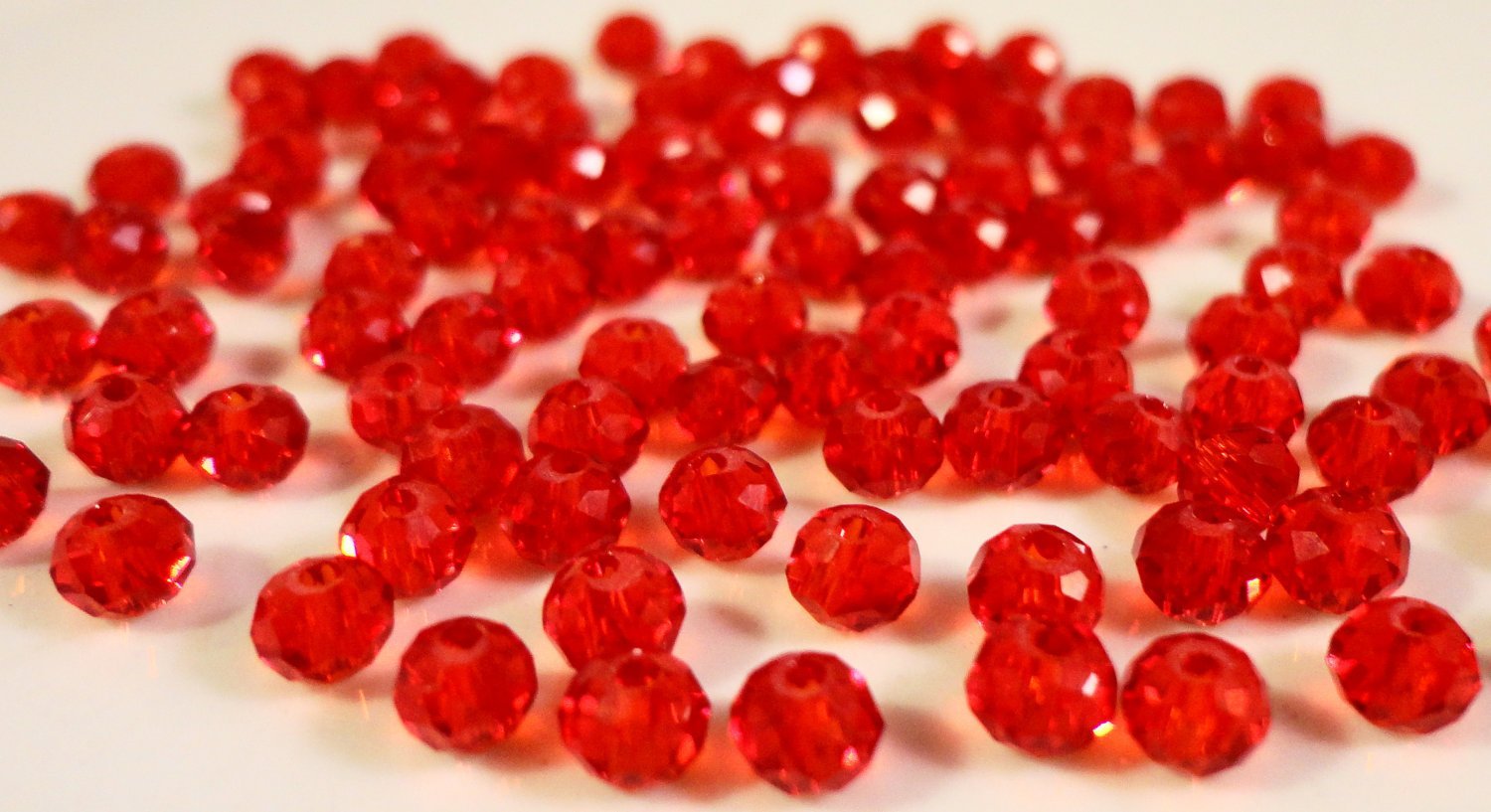 GOELX Swarovski Crystal Red Beads for Jewelry Making - DIY Necklace, Bracelet & Earrings Crafting Supplies (100pcs) | Perfect for Wedding, Party & Gift Accessories