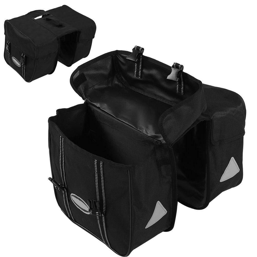 WNSC 3-in-1 Waterproof Bike Tail Trunk Bag - Oxford Cloth Bicycle Seat Bag with Double Panniers - Electric Bike Storage Pouch for Cycling, Commuting & Outdoor Adventures