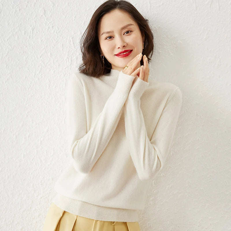 Warm Long Sleeve Pullover Sweater for Women - Cozy Knitwear for Fall & Winter - Perfect for Casual Outfits and Layering