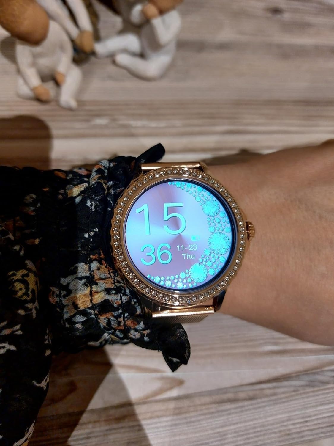 Elegant Smart Watches for Women with Diamonds - 1.3” HD Touchscreen, Bluetooth Call Function, IP68 Waterproof Fitness Tracker Compatible with Android & iOS - Perfect for Workouts, Swimming & Everyday Fashion