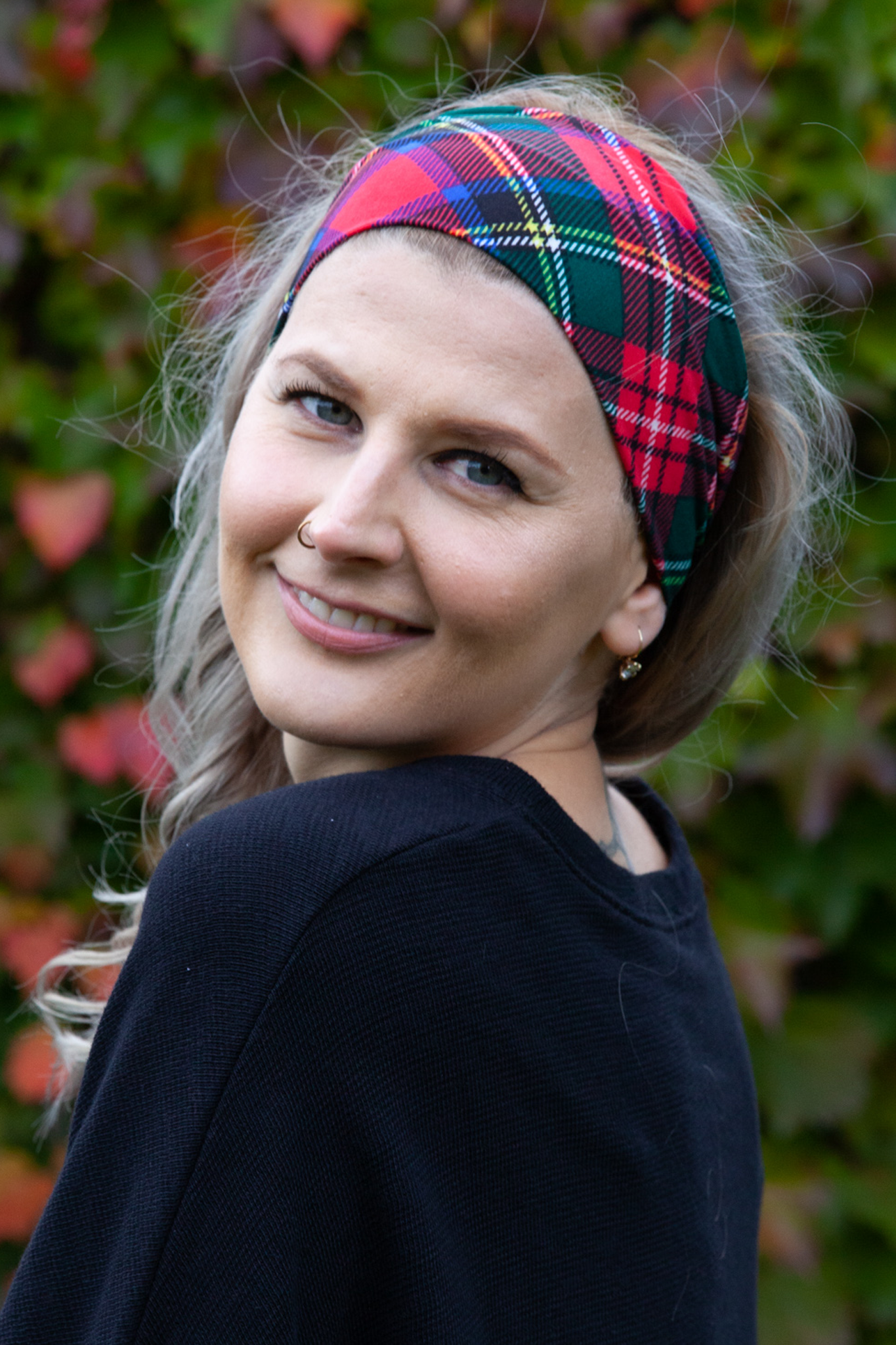 Super Soft Royal Stewart Tartan Headband for Women - Classic Plaid Hair Accessory for Winter, Christmas & Scottish Events