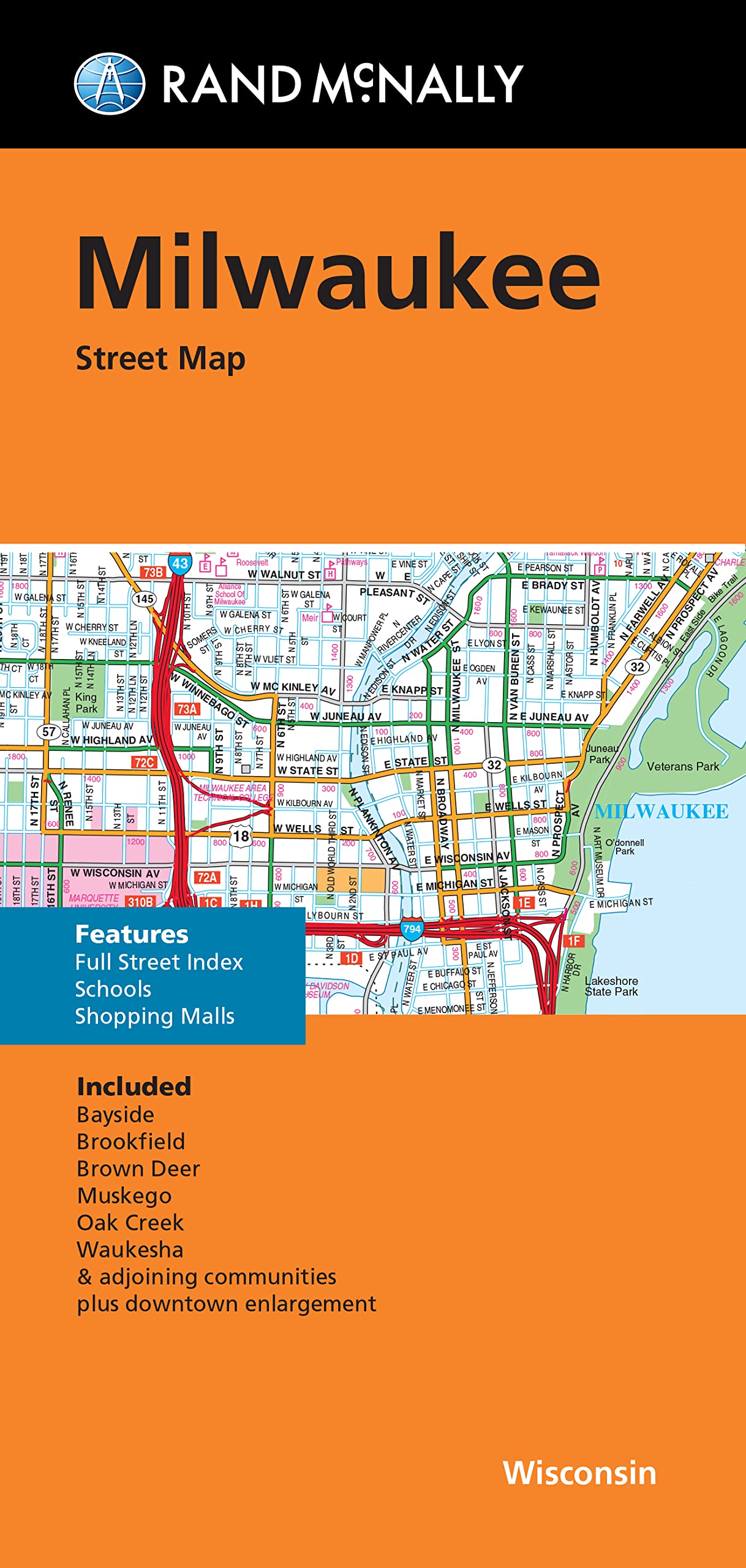 Rand McNally Folded Map: Milwaukee Wisconsin Street Map - Detailed Road Atlas for Travel, Commuting & City Exploration