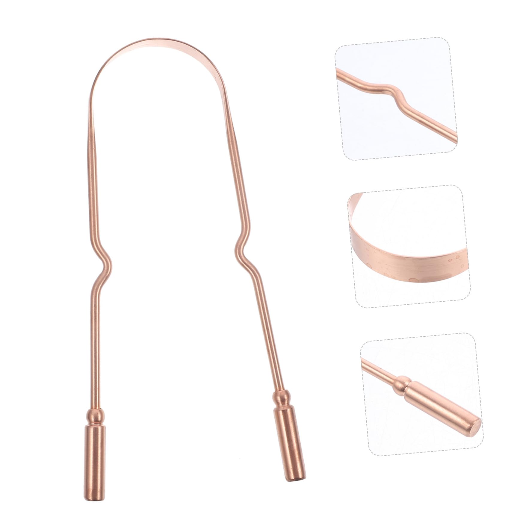 Healifty 2-Pack Copper Tongue Scraper for Oral Hygiene - Stainless Steel Travel Case & Metal Brushes - Instantly Freshens Breath, Removes Bacteria & Plaque - Perfect for Home, Travel, and Daily Dental Care Routine