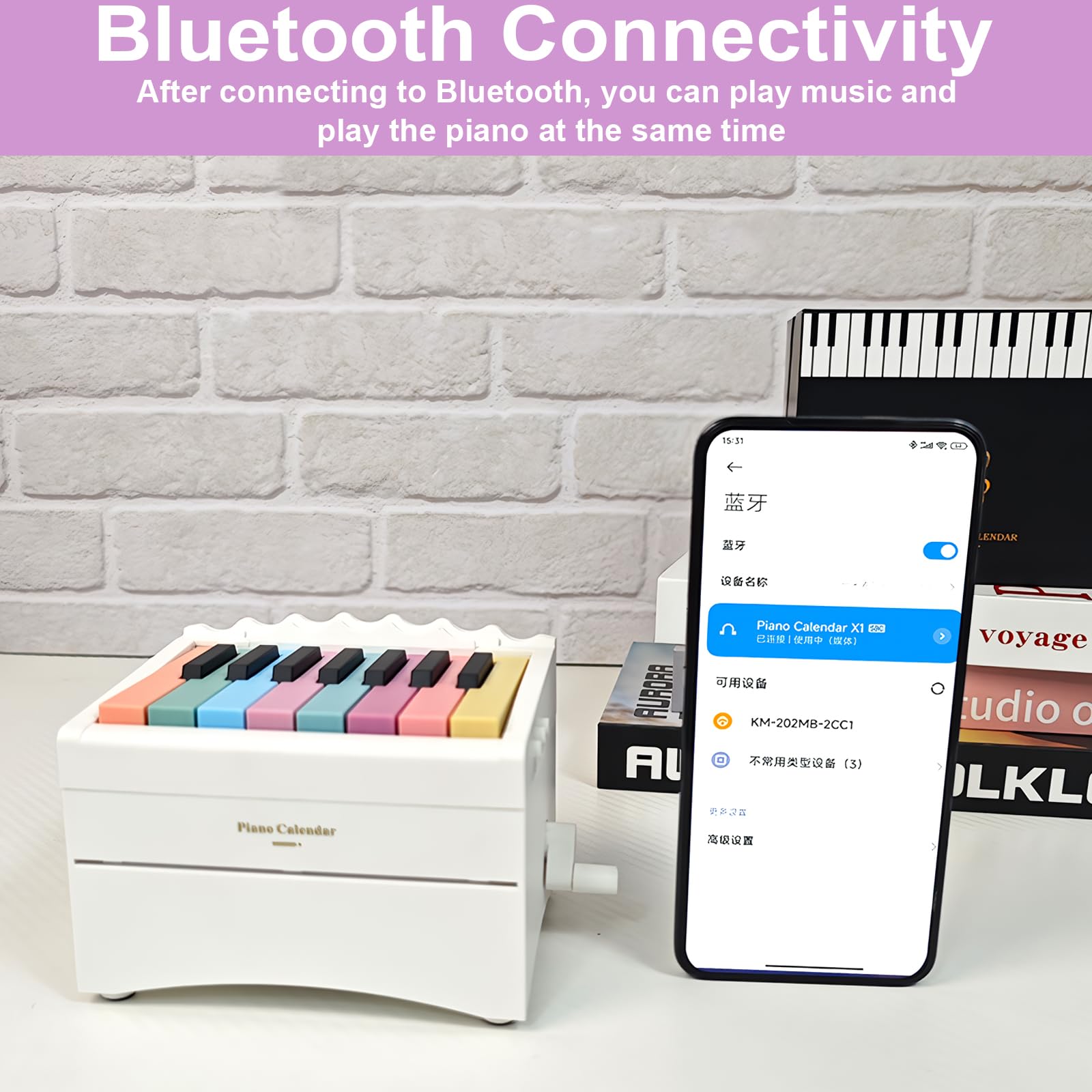 Playable Piano Desk Calendar 2025 with 52 Music Scores - Mini Swift Piano Calendar, 27 Cards, Perfect Gift for Taylor Swift Fans, Home & Office Decor (White) - Ideal for Music Lovers, Swifties, and Piano Enthusiasts