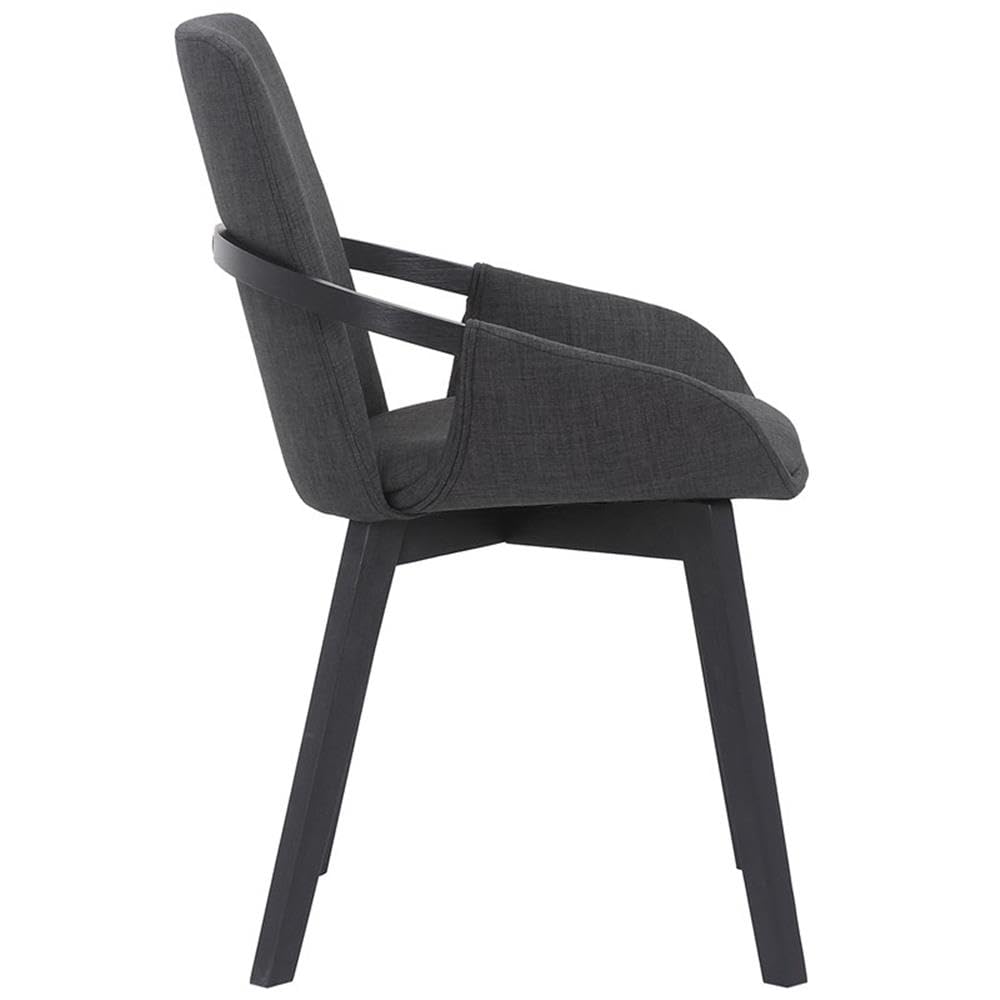 Armen Living Greisen Modern Wood Dining Room Chair - Charcoal Finish | Stylish & Comfortable for Home, Kitchen, Restaurant, and Office Use