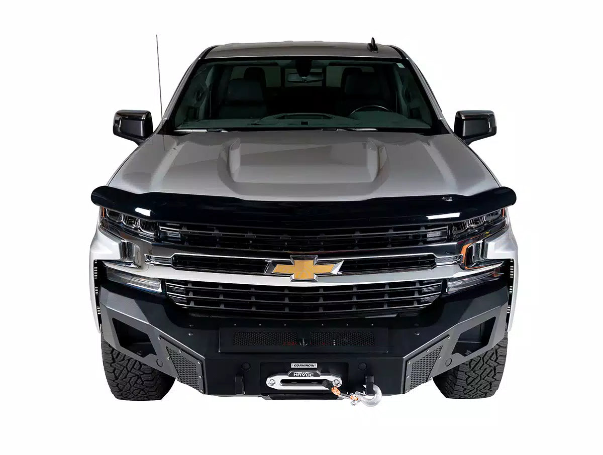 AVS High Profile Bugflector II Hood Shield for Dodge Dakota 2005-2007 | Smoke Tinted Hood Protector | Deflect Rocks & Debris | Durable UV-Resistant Shield for Truck Protection