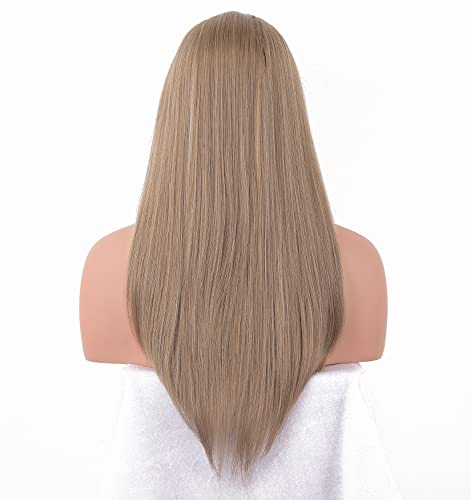 Platinum Blonde Ombre Lace Front Wig - Natural Looking Human Hair Wig for Women | Perfect for Cosplay, Parties & Daily Wear