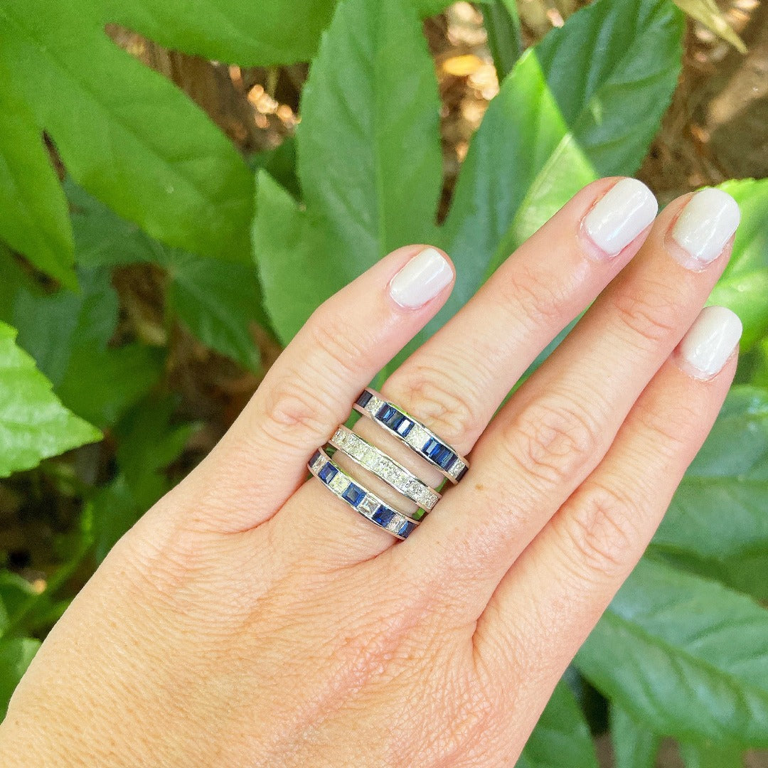 2.5ctw Princess Cut Diamond 14K White Gold Eternity Band Ring for Women - Perfect for Weddings, Anniversaries & Special Occasions