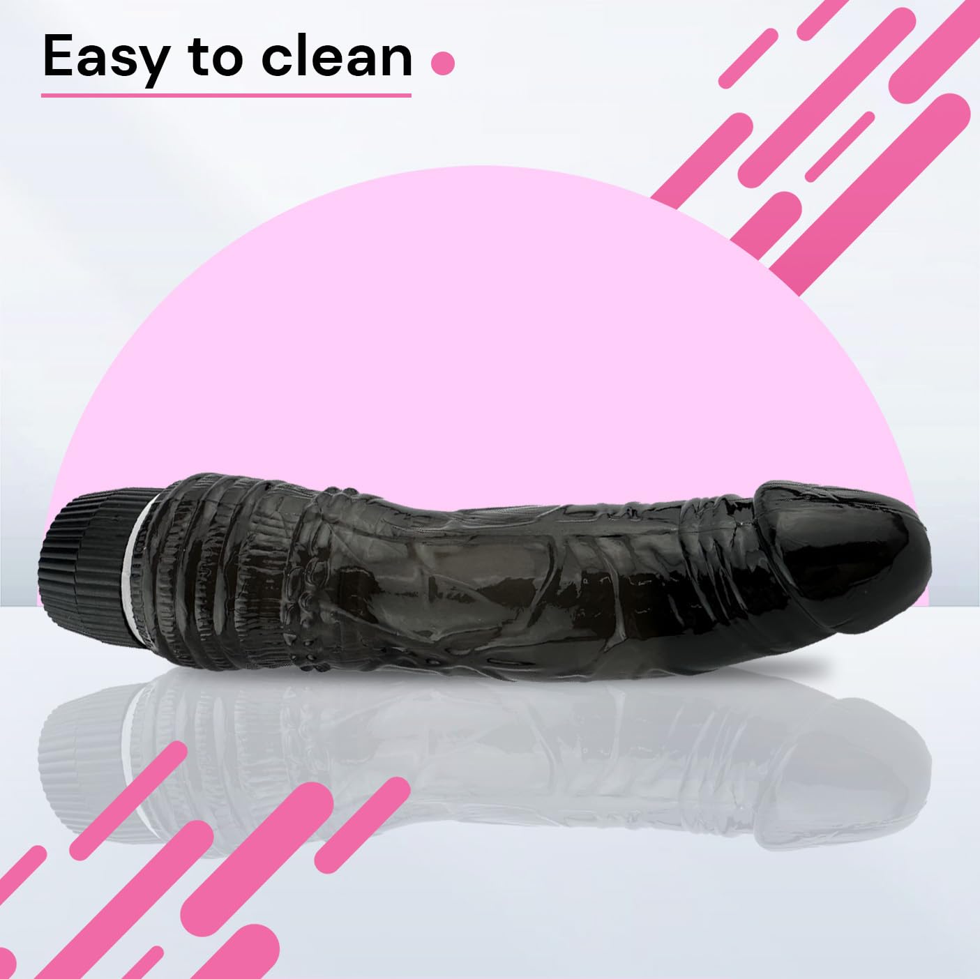 18cm Realistic Black TPR Vibrating Dildo - 3.5cm Diameter Clitoral Stimulator for Women | Powerful G-Spot & Clitoris Massager | Waterproof Sex Toy for Couples Play, Solo Pleasure & Sensual Exploration