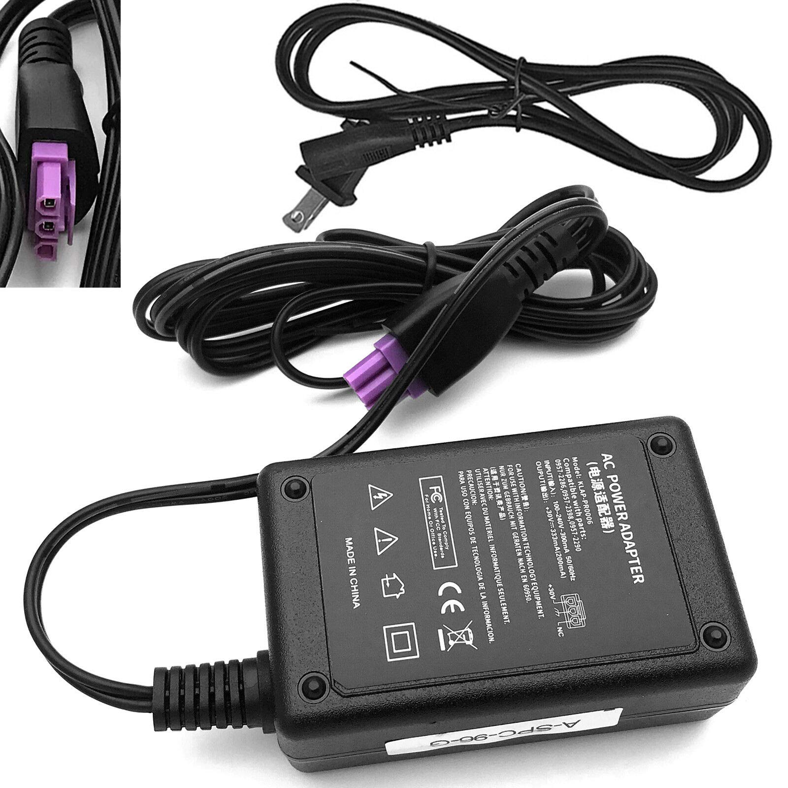 Original HP Deskjet 3050A J611 Printer AC Power Adapter & Cord Replacement - Compatible with HP e-All-in-One Printers - High Quality Electronics Parts for Home & Office Use