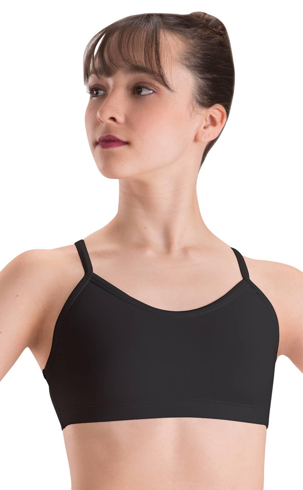 Motionware Women's Black SilkSkyn Racerback Cami Bra Top - Seamless Comfort for Everyday Wear, Yoga & Layering