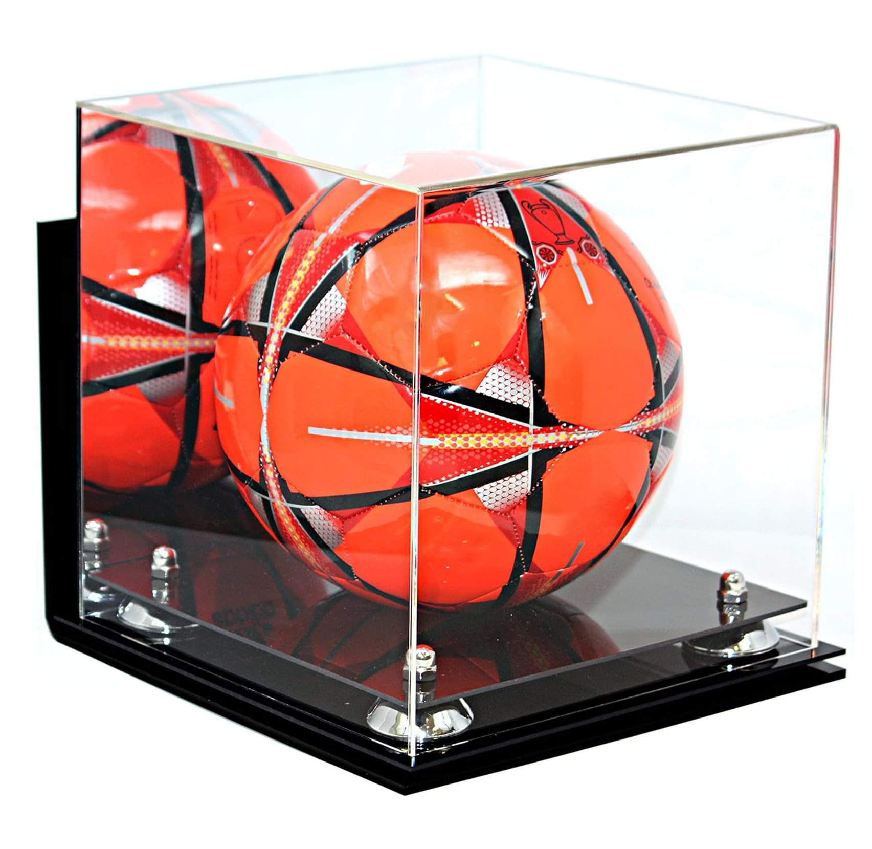 Acrylic Soccer Ball Display Case with Stand - Perfect for Trophy Room, Sports Memorabilia Collection, and Home Decor
