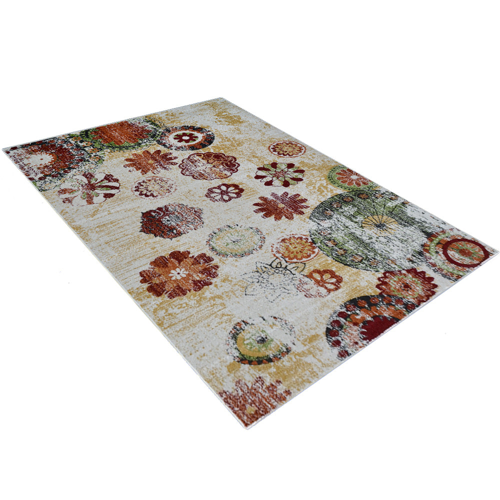 Handmade Rose Floral Machine Woven Rug - Non-Slip Soft Living Room Carpet for Bedroom, Home Decor, Wedding Gift Idea