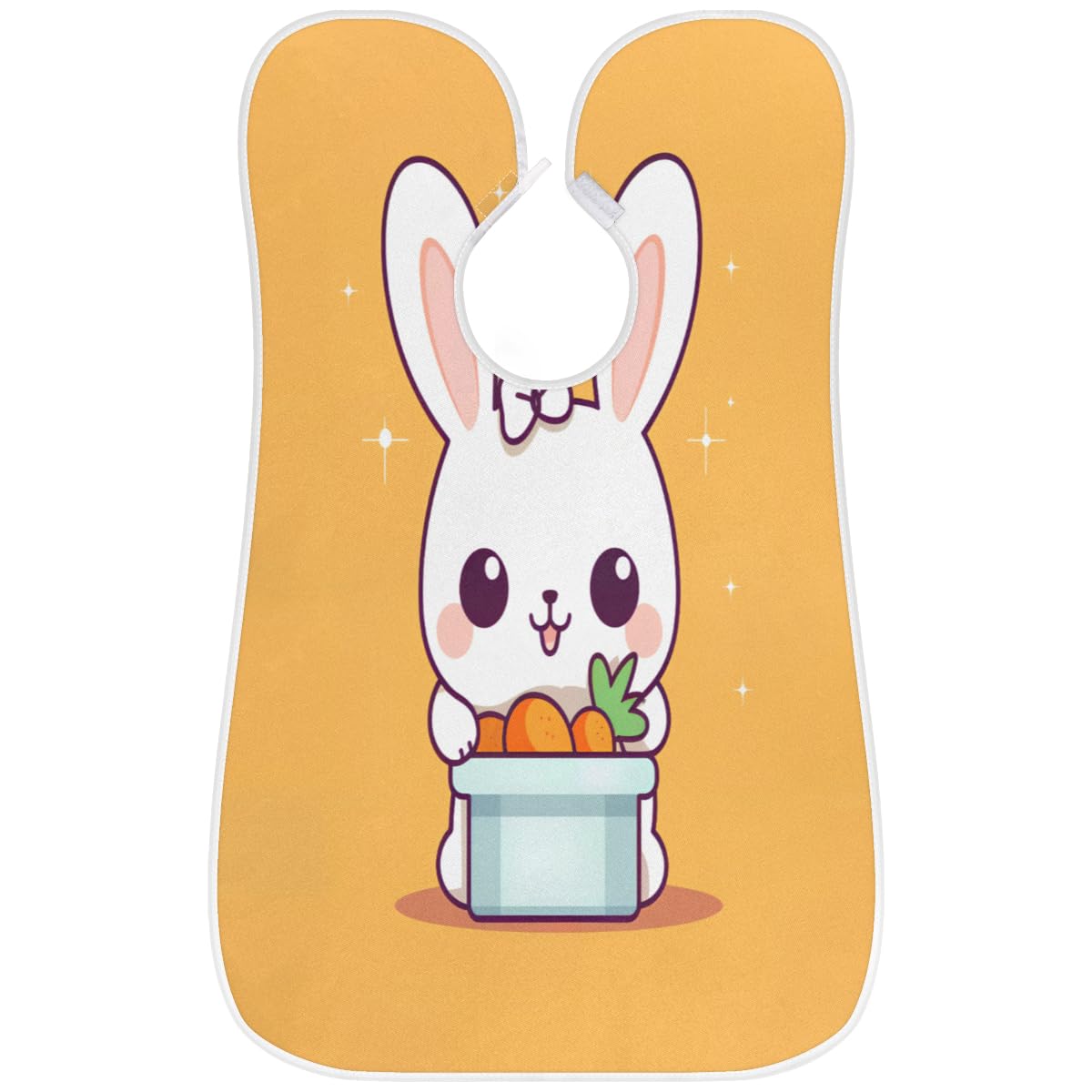 Stylish Cartoon Rabbit Beard Shaving Bib for Men - Waterproof Hair Dye Apron & Barber Cape for Haircut, Makeup & Beard Trimming - Perfect Sink Protector & Grooming Gift for Stylists & DIY Hair Care